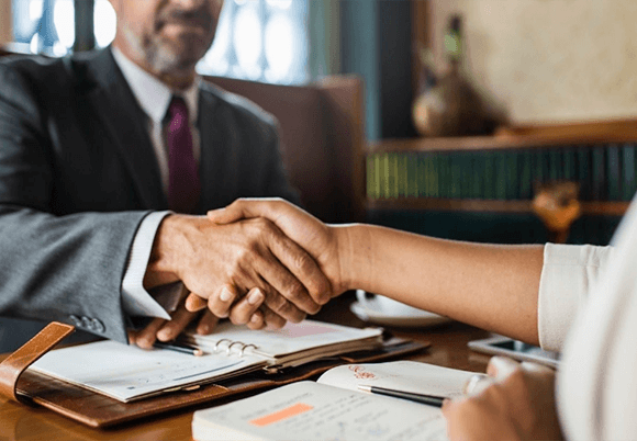 handshake in business meeting
